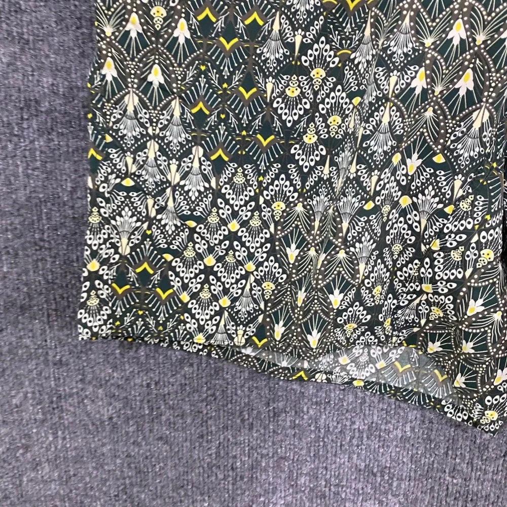 Patagonia Mens 36 Green Yellow Geometric Fan Print Board Shorts Swim Trunks